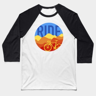 Ride - Cyclocross Bicycle Retro Colors Baseball T-Shirt